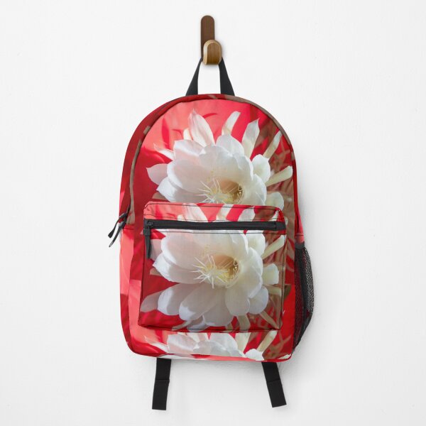 Item preview, Climbing cactus in blossom on red with reflection designed and sold by Zina Stromberg.