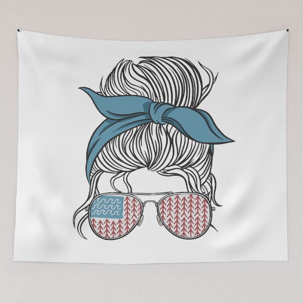 Item preview, Lake Life Messy Bun Women American Flag Sunglasses Funny Lake Life designed and sold by Stronzi.