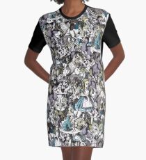 Alice wants a toke collage Graphic T-Shirt Dress