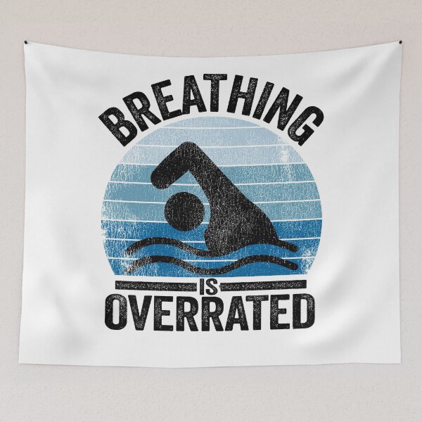 Item preview,  Funny Swimmer Gift Breathing Is Overrated Vintage designed and sold by Stronzi.