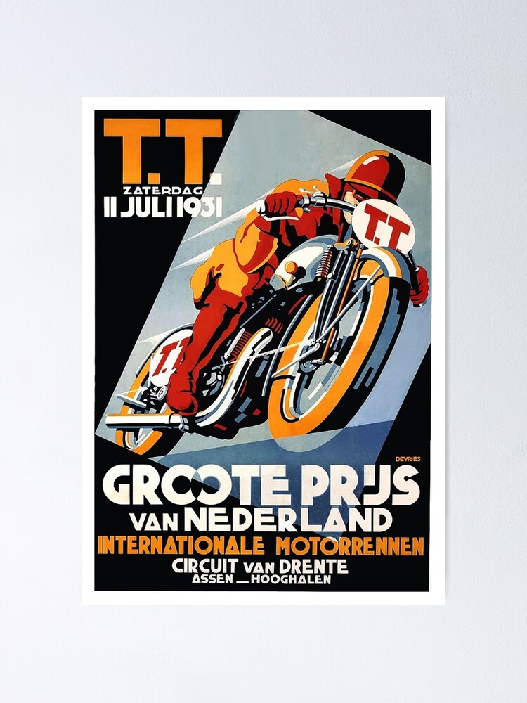 1931 Netherlands Motorcycle Race Poster | Poster
