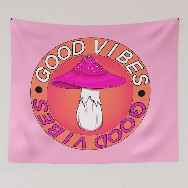 Item preview, Pink Good Vibes Mushroom designed and sold by Katzartx.