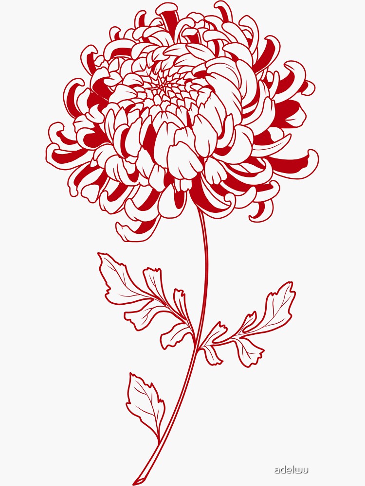 Amazon.com: Tattoo Chrysanthemum Flower Rockabilly Americana 50s Extra  Large XL Wall Art Poster Print: Posters & Prints