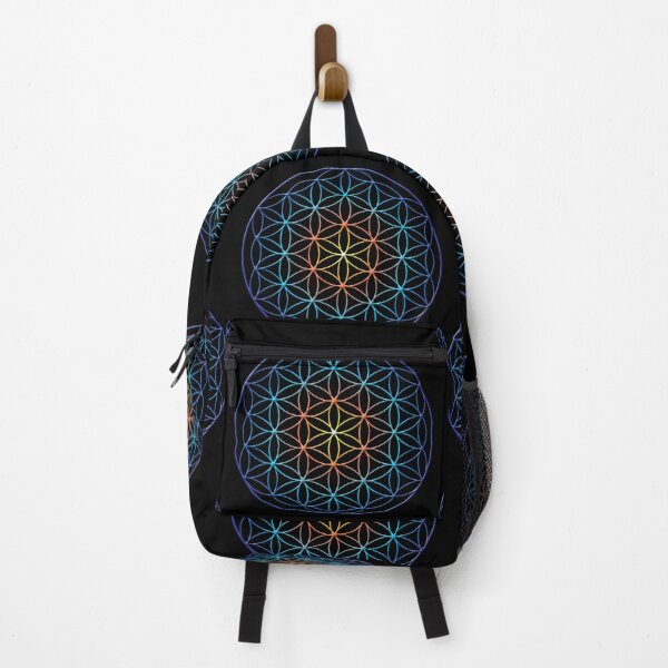 Item preview, Flower of Life Sacred Geometry Symbol (yellow orange blue gradient) designed and sold by Leah McNeir.
