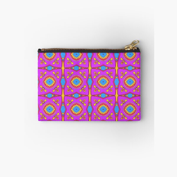 Item preview, Pop Trible Geometric in Purple, Red, Blue and Yellow  - Repeat Pattern designed and sold by LaRoach Digital Arts.