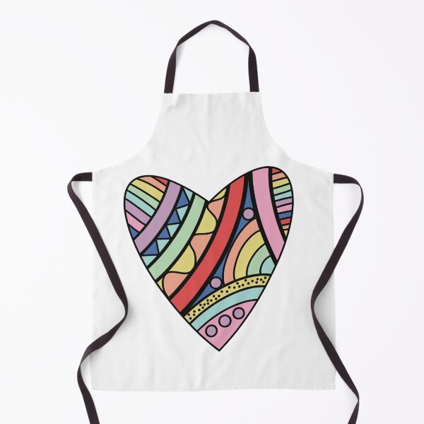 Item preview, Abstract doodle rainbow heart pattern designed and sold by SJAPhoto.