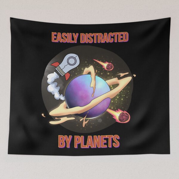 Item preview, Easily Distracted by planets Funny - Earth planet designed and sold by Cool Store.