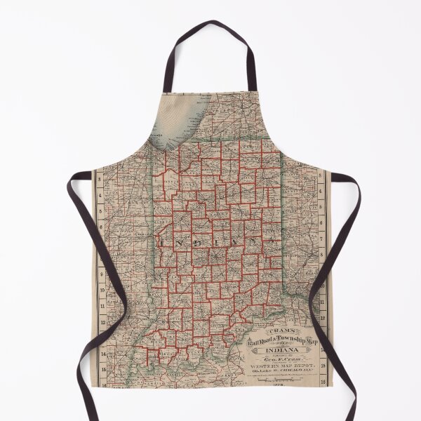 Item preview, Old Map of Indiana (1883) Vintage IN State & County Atlas designed and sold by BravuraMedia.