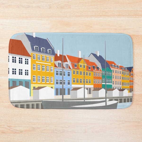 Item preview, Nyhavn, Copenhagen Print,  Colour Print, Cubist Print, Print, Artwork, Illustration, Cubist Architecture, Architecture Print designed and sold by sketchingarchi.