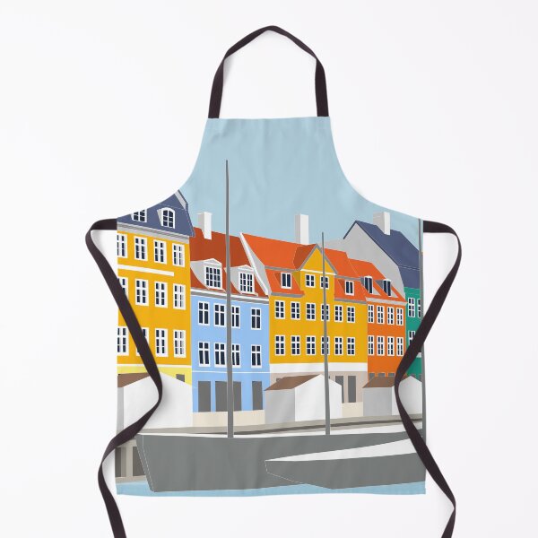 Item preview, Nyhavn, Copenhagen Print, Colour Print, Cubist Print, Print, Artwork, Illustration, Cubist Architecture, Architecture Print designed and sold by sketchingarchi.