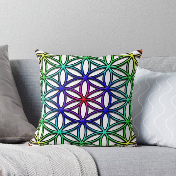 Item preview, Flower of Life (rainbow) sacred geometry symbol  designed and sold by Leah McNeir.