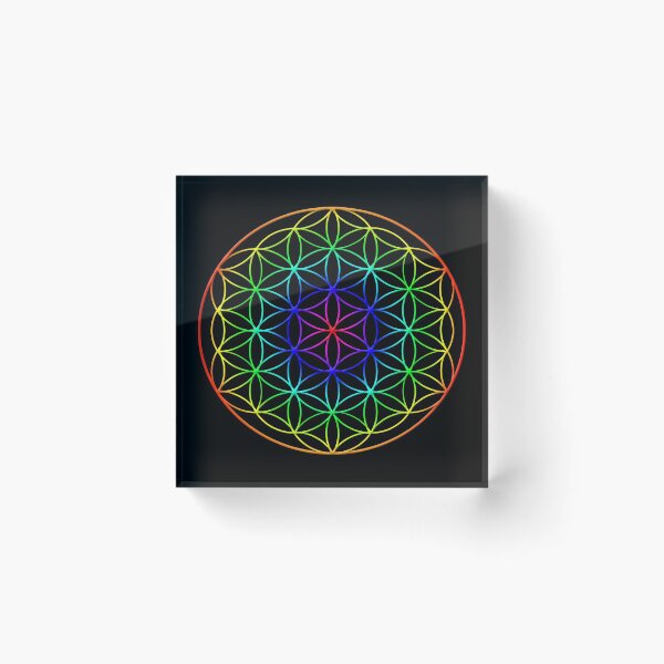 Item preview, Flower of Life (rainbow) sacred geometry symbol  designed and sold by Leah McNeir.