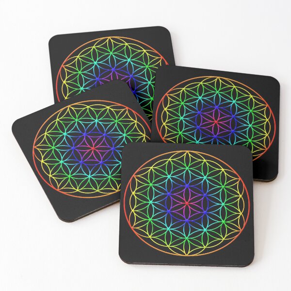 Item preview, Flower of Life (rainbow) sacred geometry symbol  designed and sold by Leah McNeir.