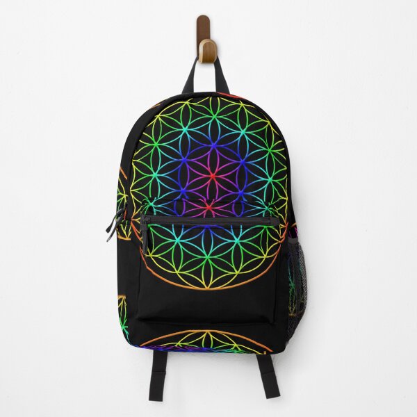 Item preview, Flower of Life (rainbow) sacred geometry symbol designed and sold by Leah McNeir.
