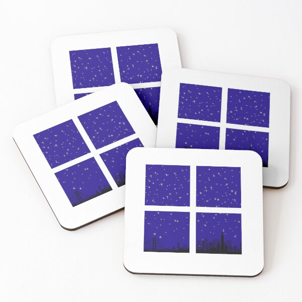 Item preview, San Francisco skyline Night view window designed and sold by Thatgaybrand.