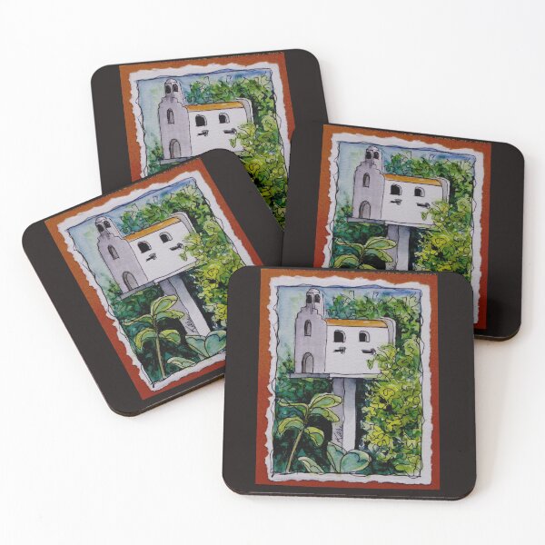 Item preview, Watercolor San Juan Capistrano Mission For The Birds designed and sold by KarisCanvasShop.