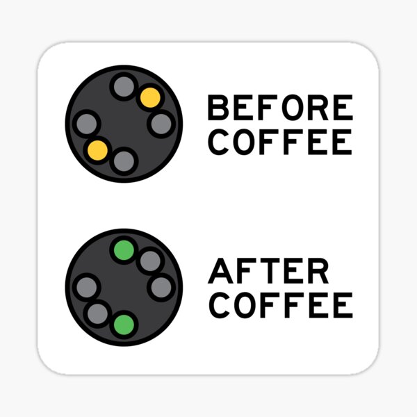 Item preview, Railfan Railroad Signals Before Coffee After Coffee designed and sold by Huhnerdieb Apparel.