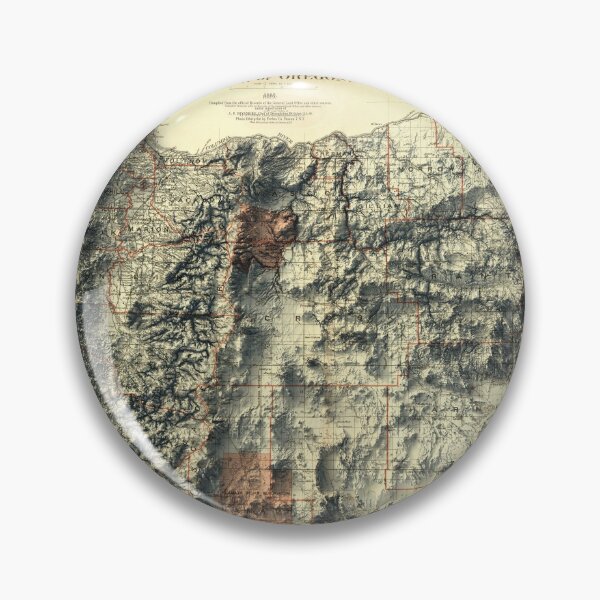 Item preview, 1889 Oregon Relief Map 3D digitally-rendered designed and sold by ThinkAboutMaps.