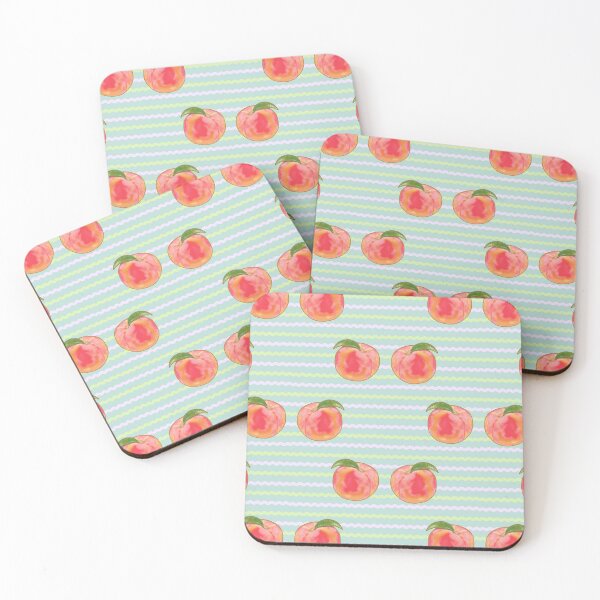Item preview, Peach Seamless Pattern - Kawaii  designed and sold by ViewerEqualsPhoton.