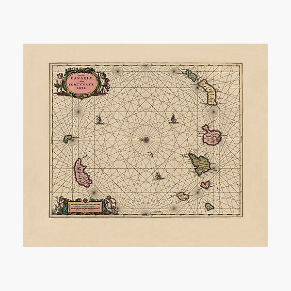 Item preview, Map Of Canary Islands 1708 designed and sold by mollyfare.