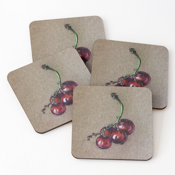 Item preview, Red Currants drawn with colored pencils on toned paper designed and sold by AquarellChill.
