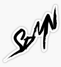 SDMN Brush Stroke Print (White) Sticker