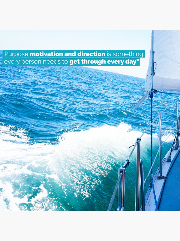 Thumbnail 3 of 3, Sticker, Purpose, Motivation & Direction designed and sold by SanDiegoSailing.