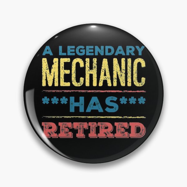 Item preview, A Legendary Mechanic Has Retired Yellow Blue Red Font designed and sold by HppyStrngHelthy.