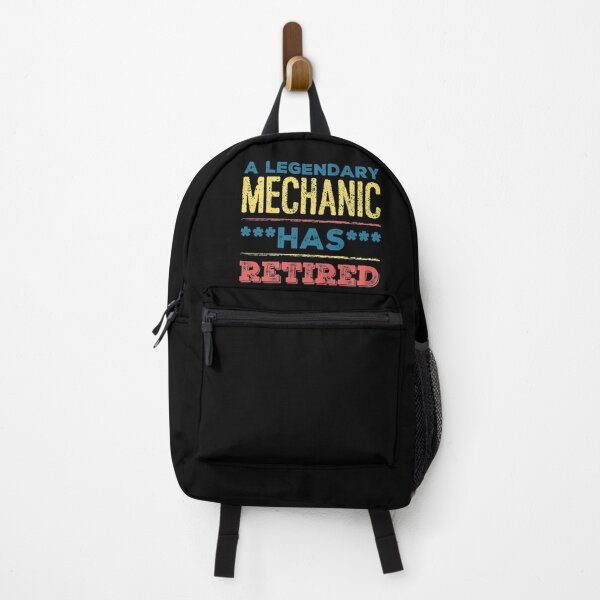 Item preview, A Legendary Mechanic Has Retired Yellow Blue Red Font designed and sold by HppyStrngHelthy.
