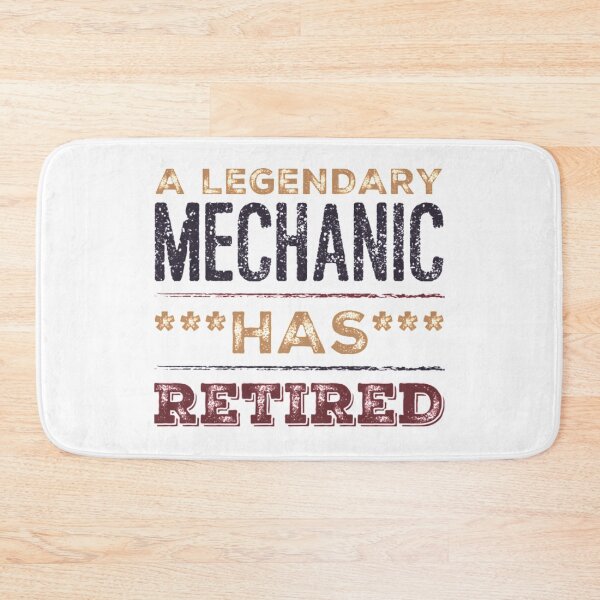 Item preview, A Legendary Mechanic Has Retired Brown Black Font designed and sold by HppyStrngHelthy.