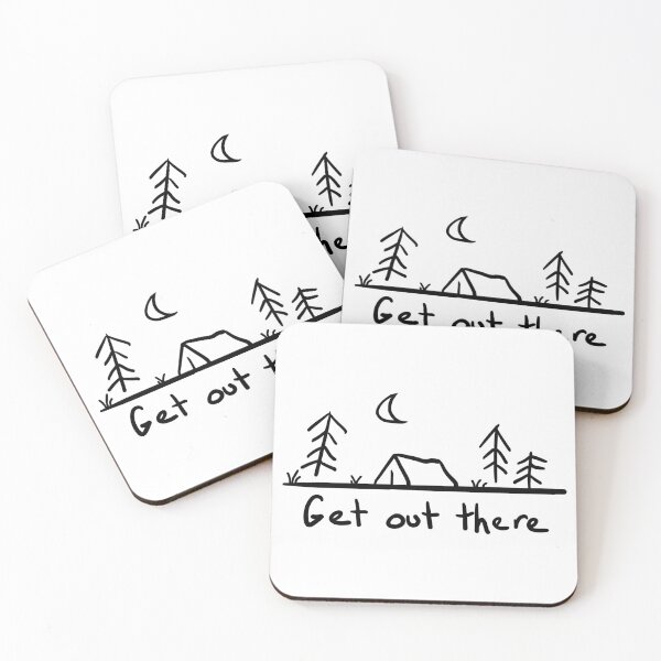 Item preview, Get Out There - Outdoors, Camping Hand drawn illustration designed and sold by VisionQuestArts.