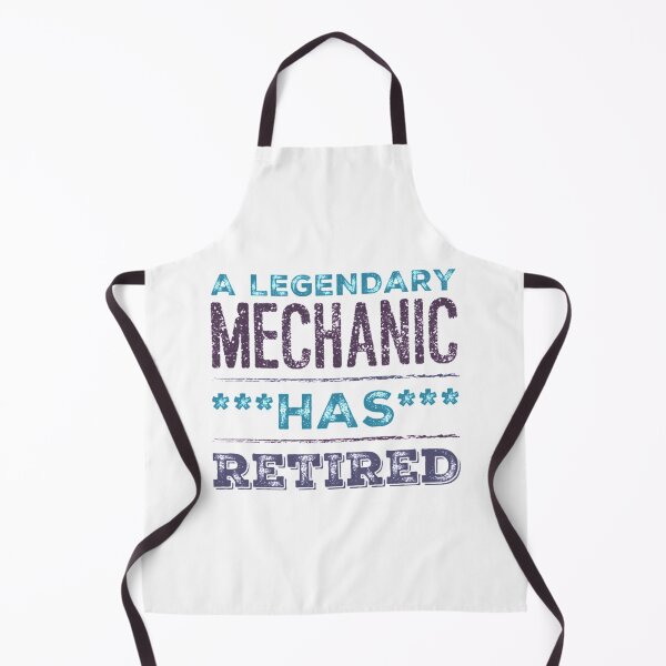 Item preview, A Legendary Mechanic Has Retired Blue Violet Grey Font designed and sold by HppyStrngHelthy.