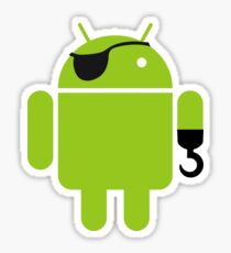 Pirate Android Robot Sticker