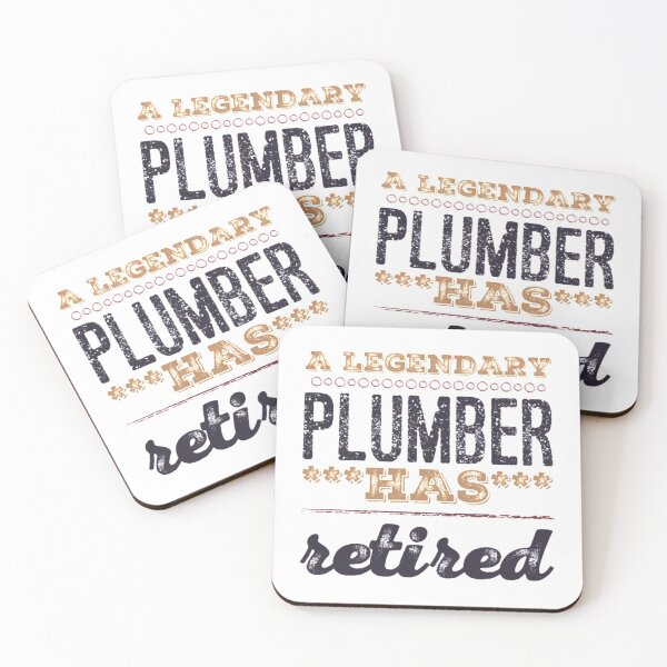 Item preview, A Legendary Plumber Has Retired Brown Black Font designed and sold by HppyStrngHelthy.