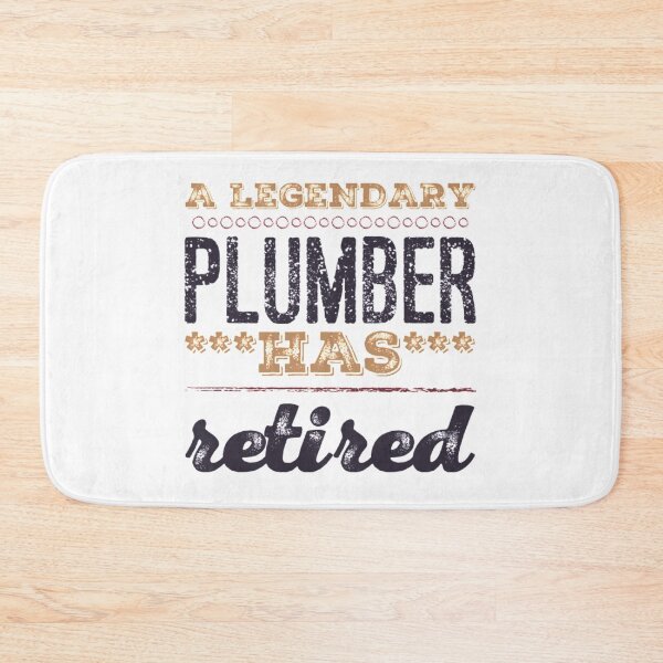 Item preview, A Legendary Plumber Has Retired Brown Black Font designed and sold by HppyStrngHelthy.