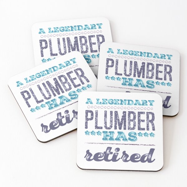 Item preview, A Legendary Plumber Has Retired Blue Violet Grey Font designed and sold by HppyStrngHelthy.