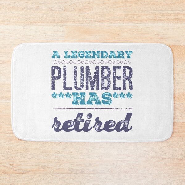 Item preview, A Legendary Plumber Has Retired Blue Violet Grey Font designed and sold by HppyStrngHelthy.