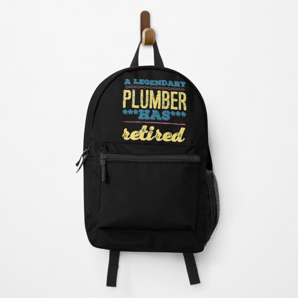 Item preview, A Legendary Plumber Has Retired Yellow Blue Red Font designed and sold by HppyStrngHelthy.