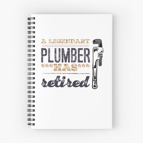 Item preview, A Legendary Plumber Has Retired with Plumbing Wrench Brown Black Font designed and sold by HppyStrngHelthy.