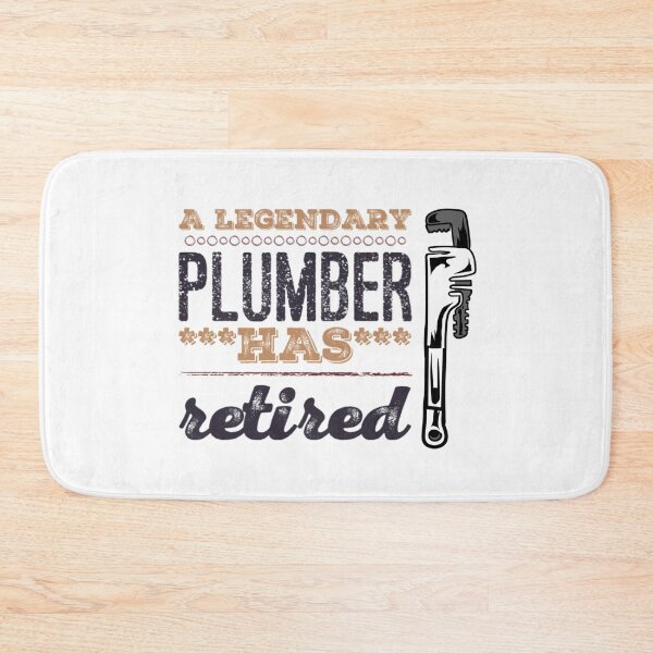Item preview, A Legendary Plumber Has Retired with Plumbing Wrench Brown Black Font designed and sold by HppyStrngHelthy.