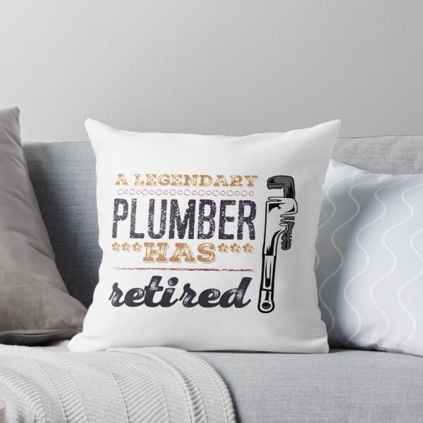 Item preview, A Legendary Plumber Has Retired with Plumbing Wrench Brown Black Font designed and sold by HppyStrngHelthy.