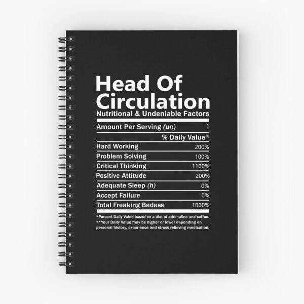 Item preview, Head Of Circulation T Shirt - Nutritional And Undeniable Factors Gift Item Tee designed and sold by cloyannett.