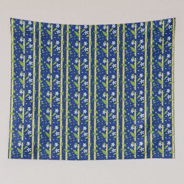 Item preview, Blue, yellow and jasmines designed and sold by elisarium.