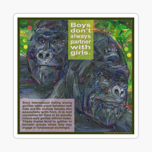 Don't Ask, Don't Tell (Moutain Gorilla) Sticker