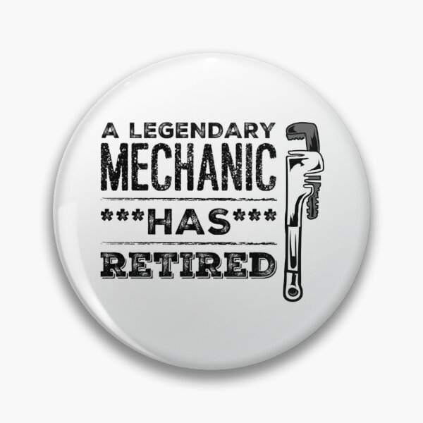 Item preview, A Legendary Mechanic Has Retired with Wrench Black Font designed and sold by HppyStrngHelthy.