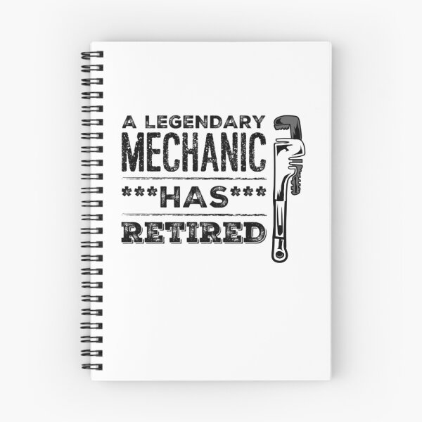 Item preview, A Legendary Mechanic Has Retired with Wrench Black Font designed and sold by HppyStrngHelthy.