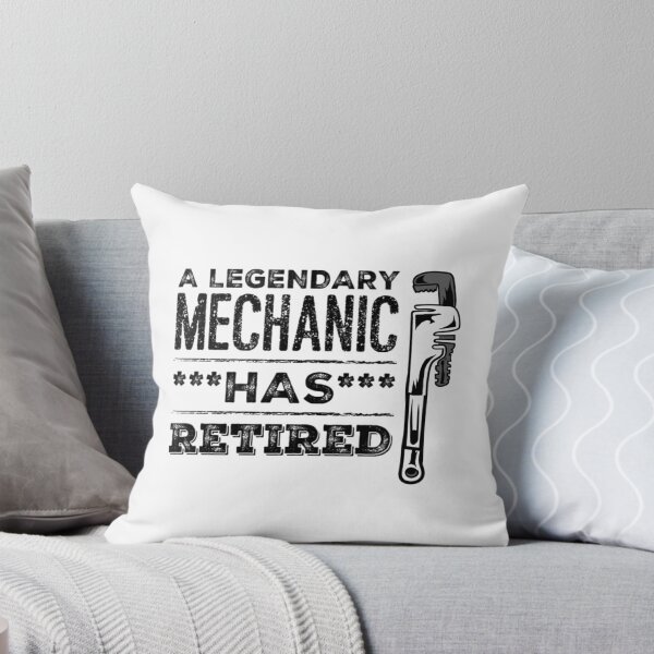 Item preview, A Legendary Mechanic Has Retired with Wrench Black Font designed and sold by HppyStrngHelthy.