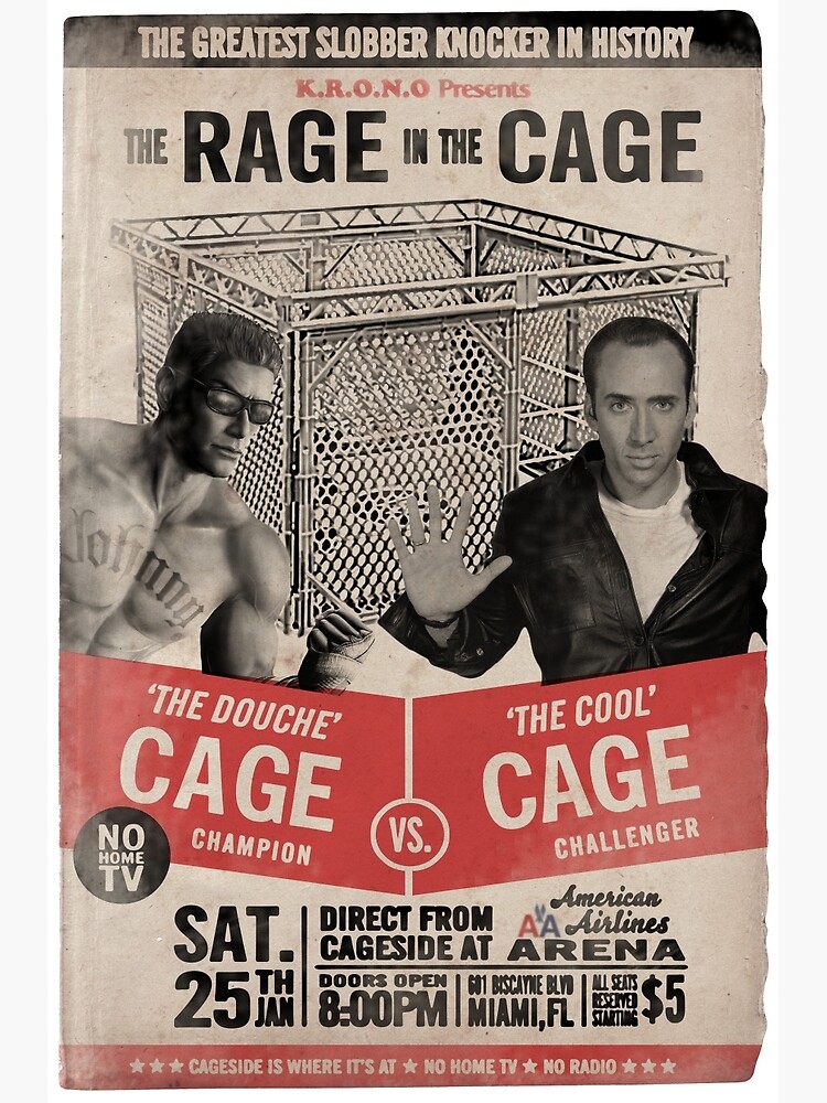 the-rage-in-the-cage-poster-poster-for-sale-by-krono-redbubble