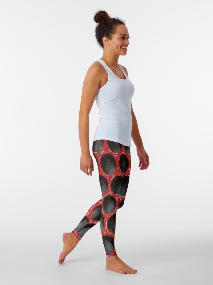 Red holes Leggings for Sale by pnkpopcorn