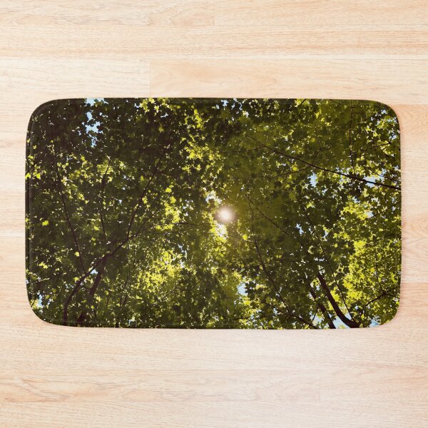 Item preview, Forest Fresh Green Sun Shining Through Maple Leaves Trees Vivid Warm designed and sold by HppyStrngHelthy.